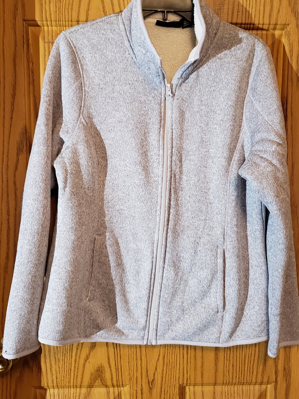 Swiss Tech Light Gray Full-Zip Utility Jacket. Large. Polyester.